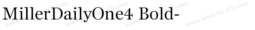 MillerDailyOne4 Bold字体转换